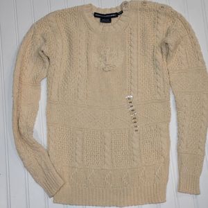 NWT Ralph Lauren Sport Cable Knit Anchor Sweater